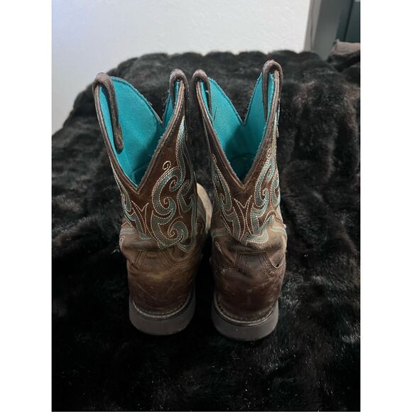 Justin Steel Toe Work Boots Size 8 B Leather WKL9991 cowboy - Picture 5 of 7